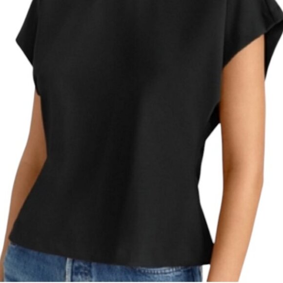 Rachel Roy black cap sleeve top size S - Picture 3 of 4